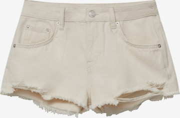 Pull&Bear Regular Jeans in Beige: front