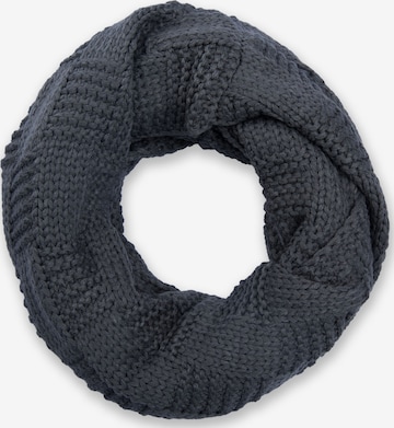 styleBREAKER Schlauchschal 'Feinstrick Loop mit Patentmuster' in Grau: Vorderseite