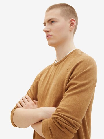 TOM TAILOR DENIM Pullover in Beige