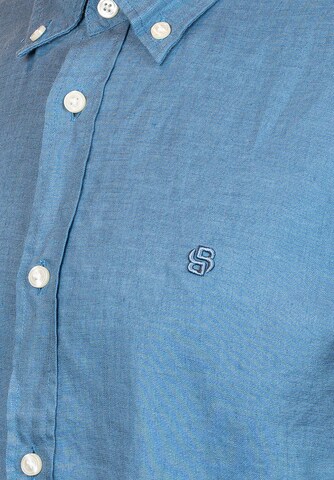 BOSS Regular fit Button Up Shirt 'Liam' in Blue