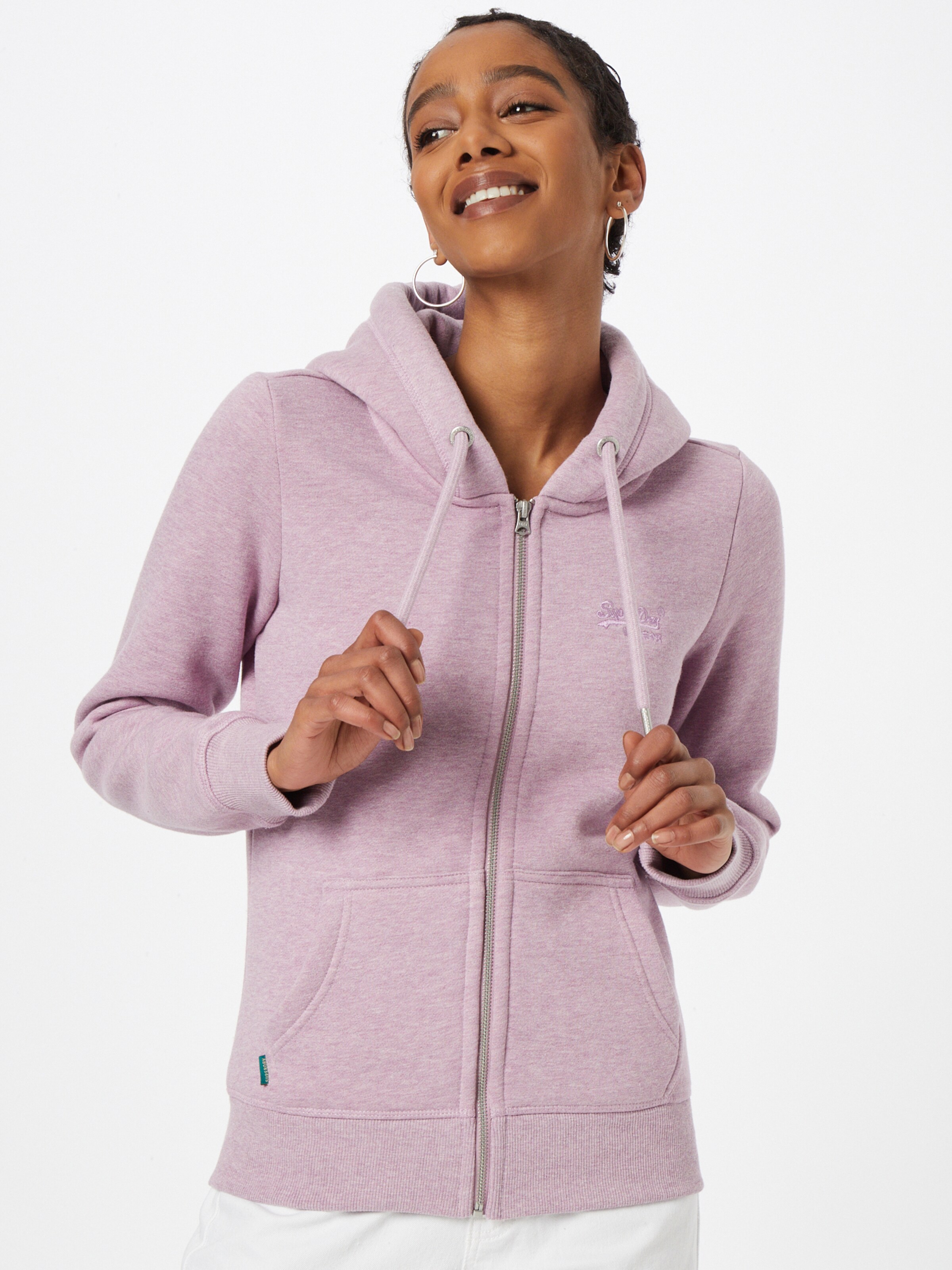 Frauen Sweat Superdry Sweatjacke in Lilameliert - JC21760 Frauen Sweat Superdry Sweatjacke in Lilameliert - JC21760