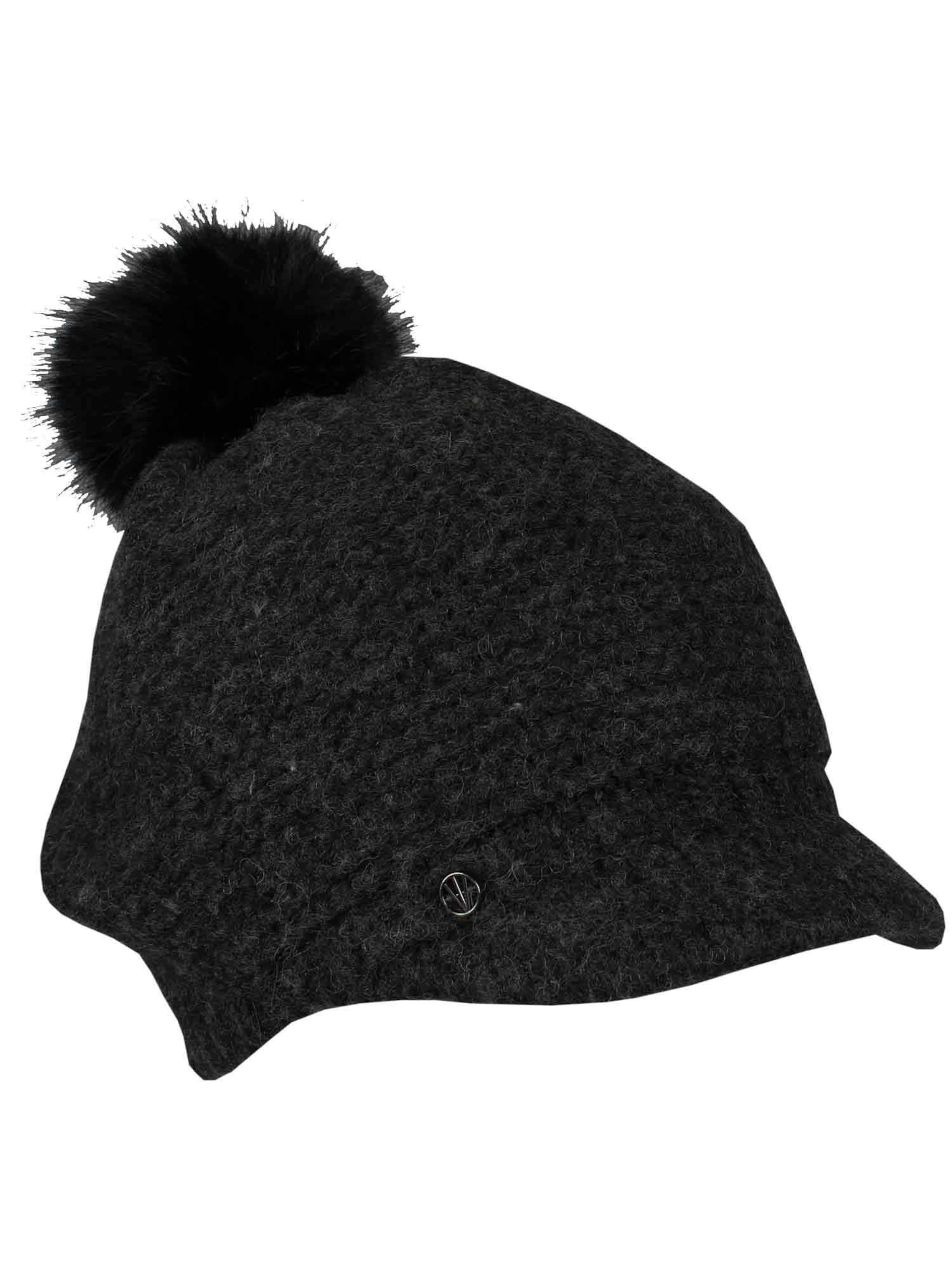 LOEVENICH Mütze in Grau: Vorderseite