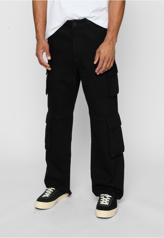 Loosefit Jeans cargo ' Aidan ' di 2Y Premium in nero: frontale