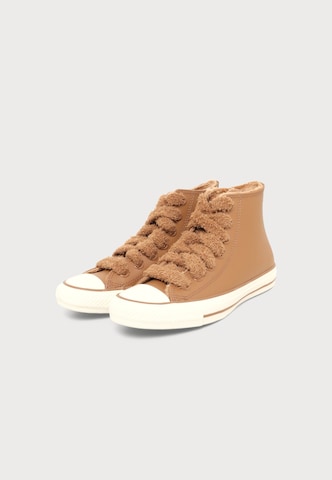 CONVERSE - Sapatilhas 'CTAS HI' em castanho: frente