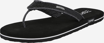 Flip-flops de la ESPRIT pe negru: față