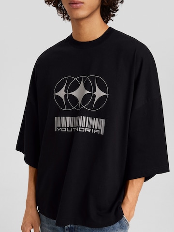 Bershka Shirt in Schwarz