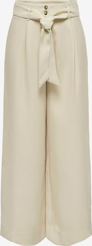 JDY Wide Leg Bundfaltenhose 'Cheetah' in Beige: predná strana