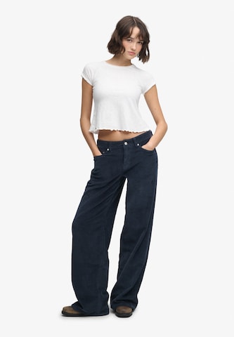 Baggy Pantalon Superdry & Co en bleu