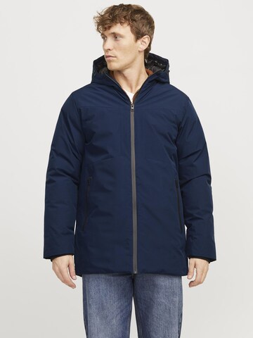 JACK & JONES Winterjas in Blauw: voorkant