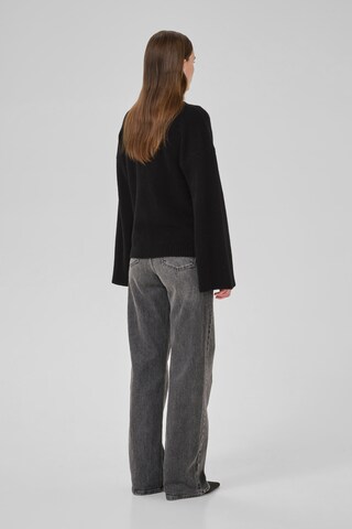 My Essential Wardrobe Gebreid vest 'Huxi' in Zwart