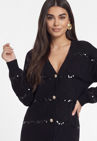 Manteau en tricot 'Festive' faina en noir