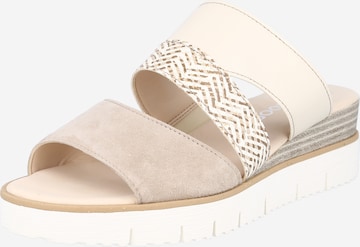 GABOR Mules in Beige: front