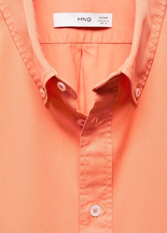 MANGO MAN Regular fit Button Up Shirt 'Pego' in Orange