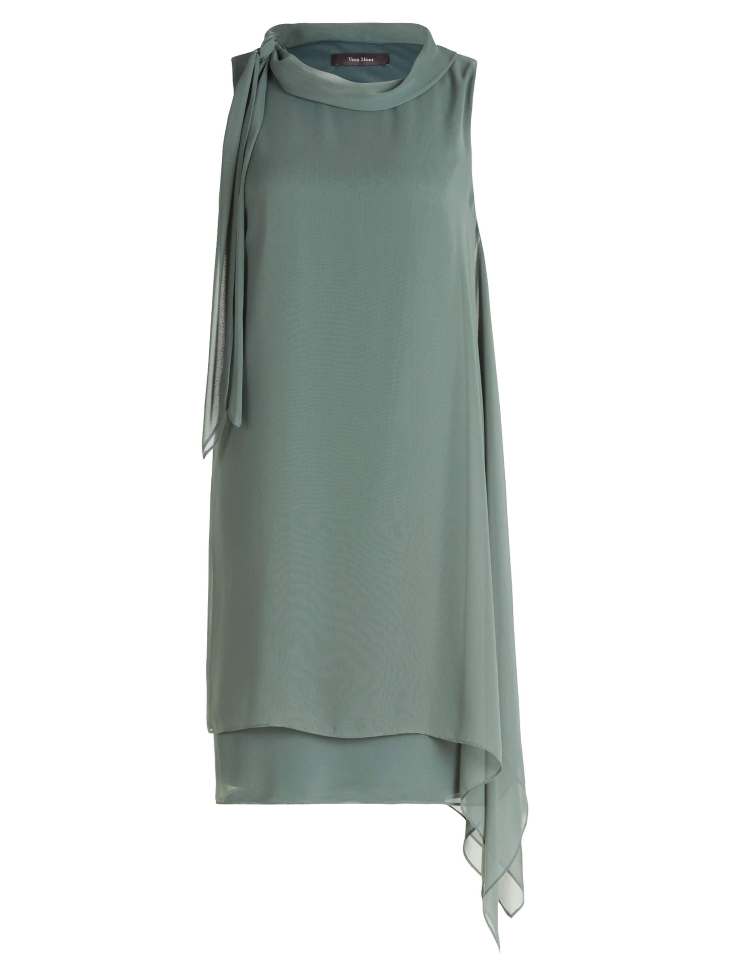 Robe de cocktail Vera Mont en vert : devant