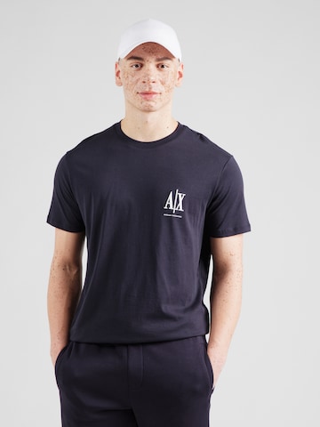 T-Shirt ARMANI EXCHANGE en bleu : devant