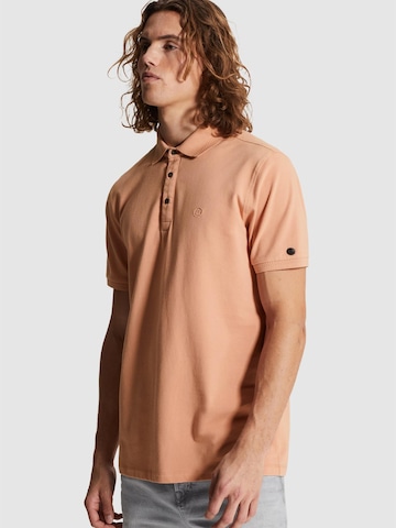 CAST IRON Shirt 'Polo shirt in piqué with stretch' in Orange: front