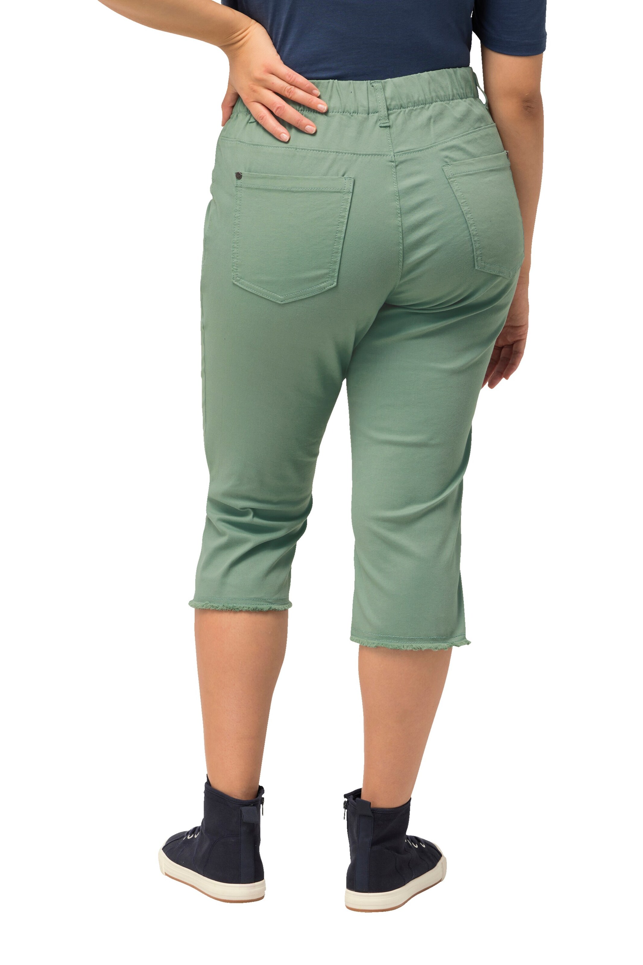 Ulla Popken Regular Trousers in Green
