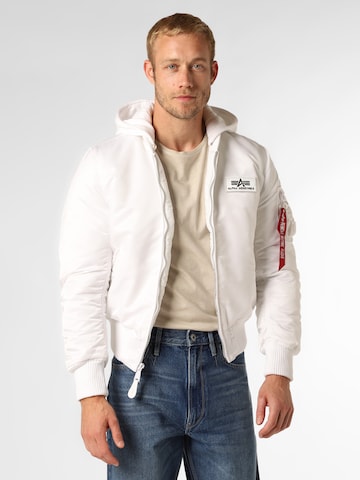 ALPHA INDUSTRIESPrijelazna jakna 'MA-1 ZH' - bijela boja: prednji dio