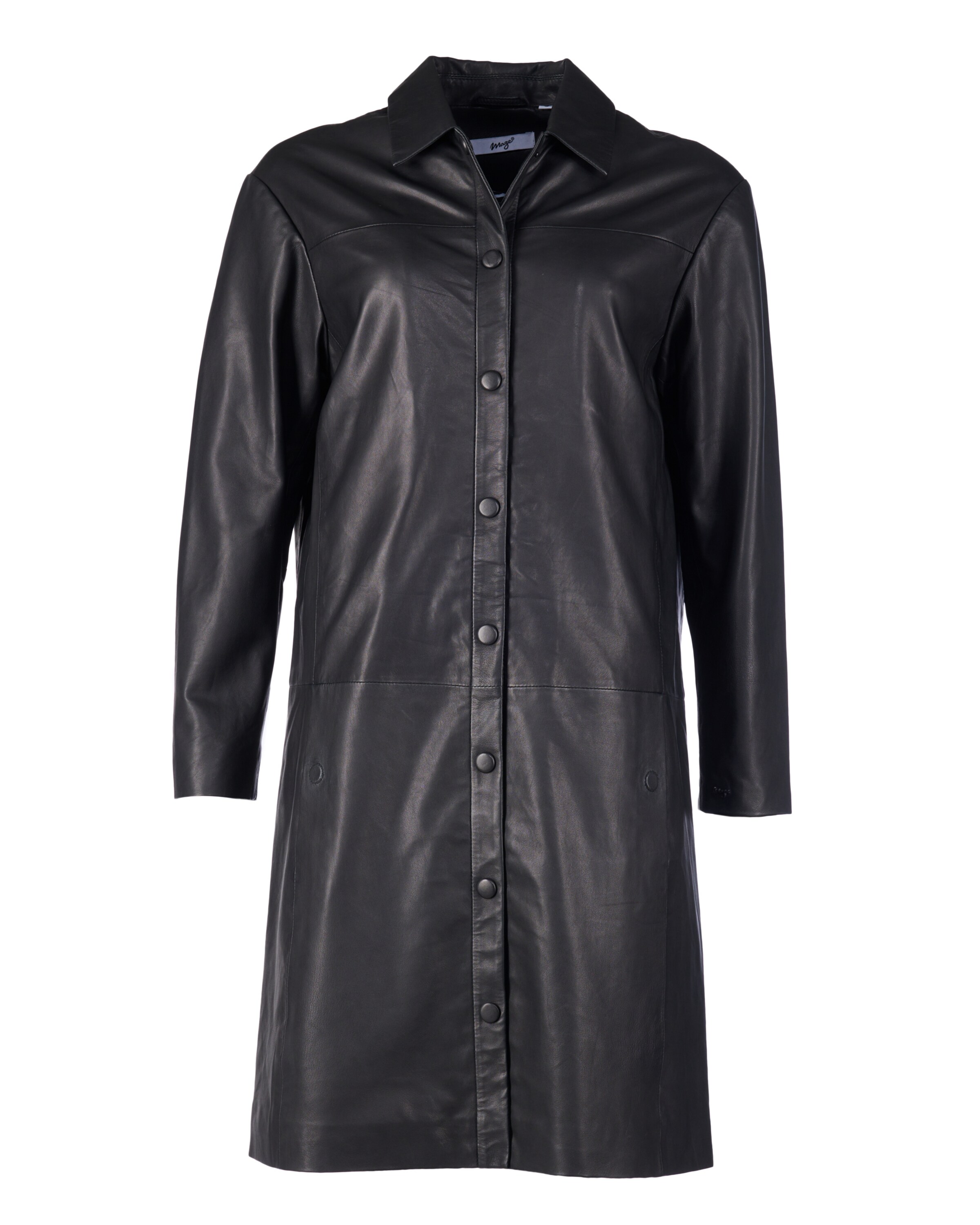 Maze Between-seasons coat in Black: front