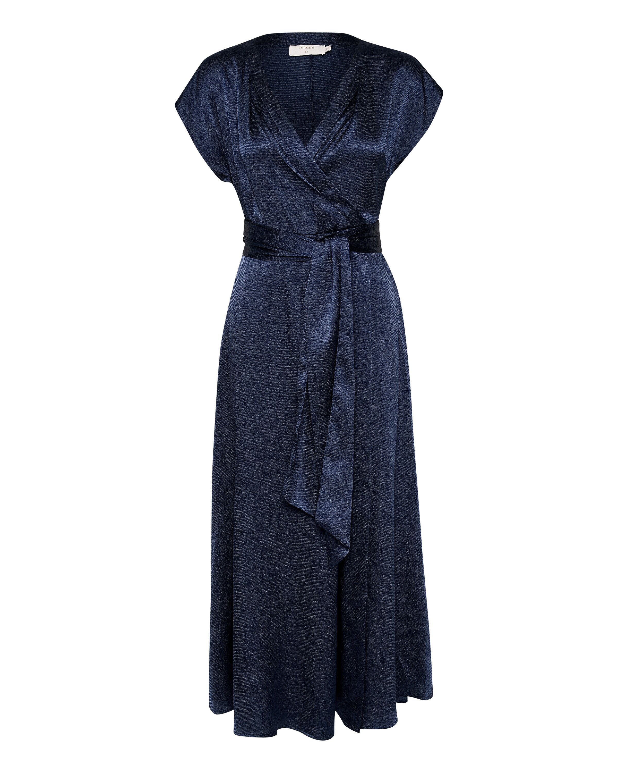 Cream Avondjurk 'Loretta' in Blauw: voorkant