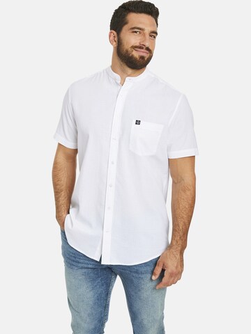Jan Vanderstorm Comfort fit Overhemd ' Albart ' in Wit: voorkant