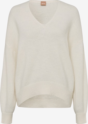 BOSS Orange Sweater in Beige: front