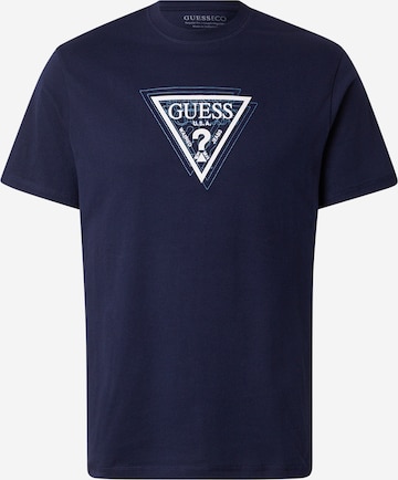 GUESS Футболка в Синий: спереди