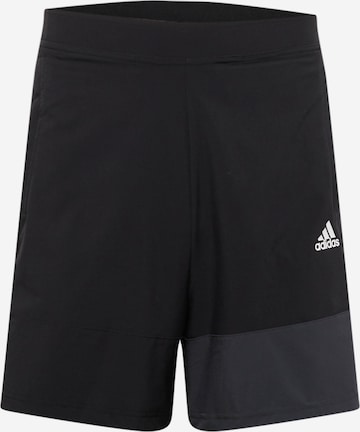 ADIDAS SPORTSWEAR - Calças de desporto 'Colourblock' em preto: frente