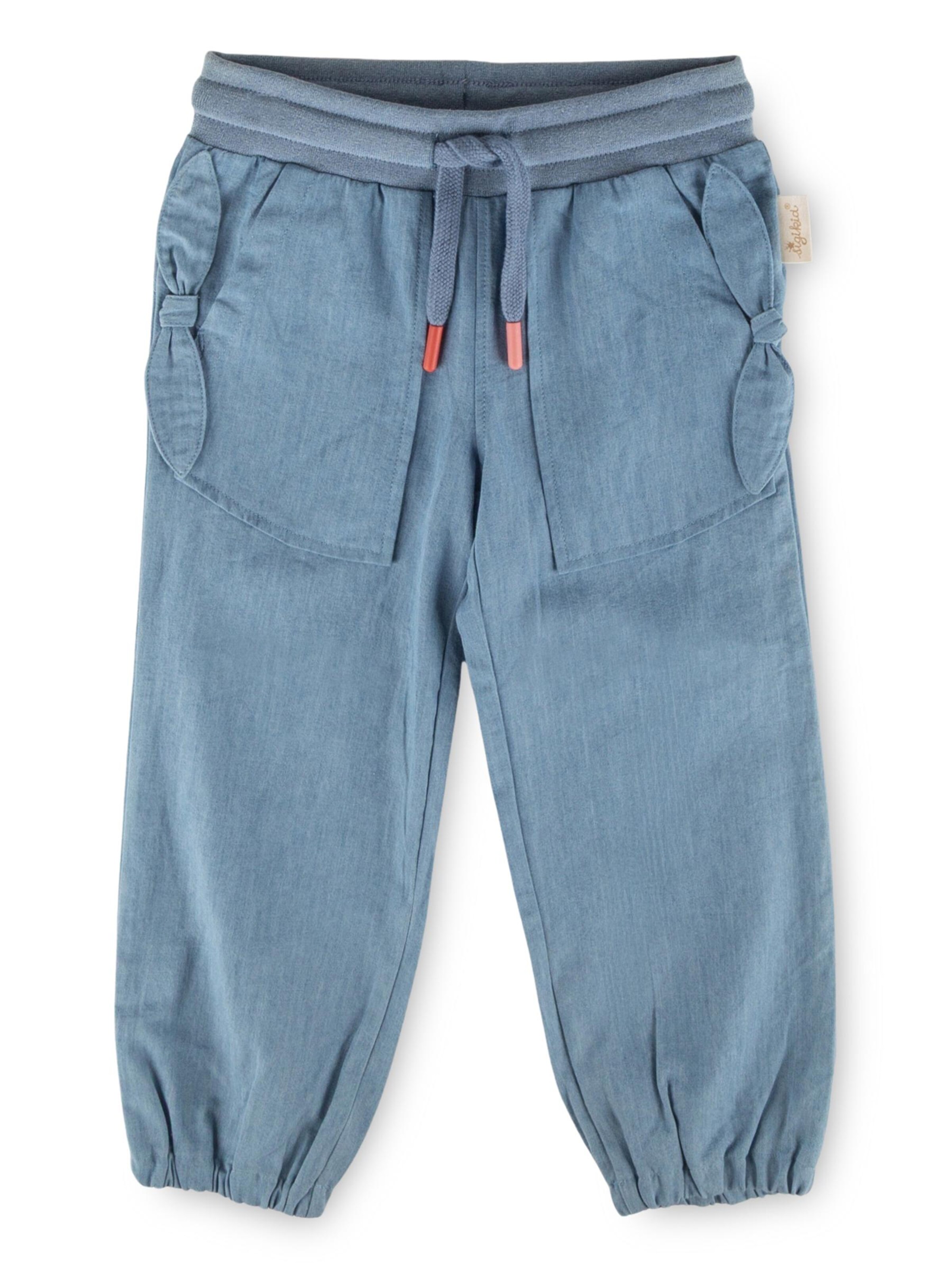 SIGIKID Regular Pants 'Chambray-Hose Savanne' in Blue: front