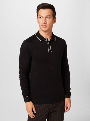 BURTON MENSWEAR LONDON Pullover in Schwarz: predná strana