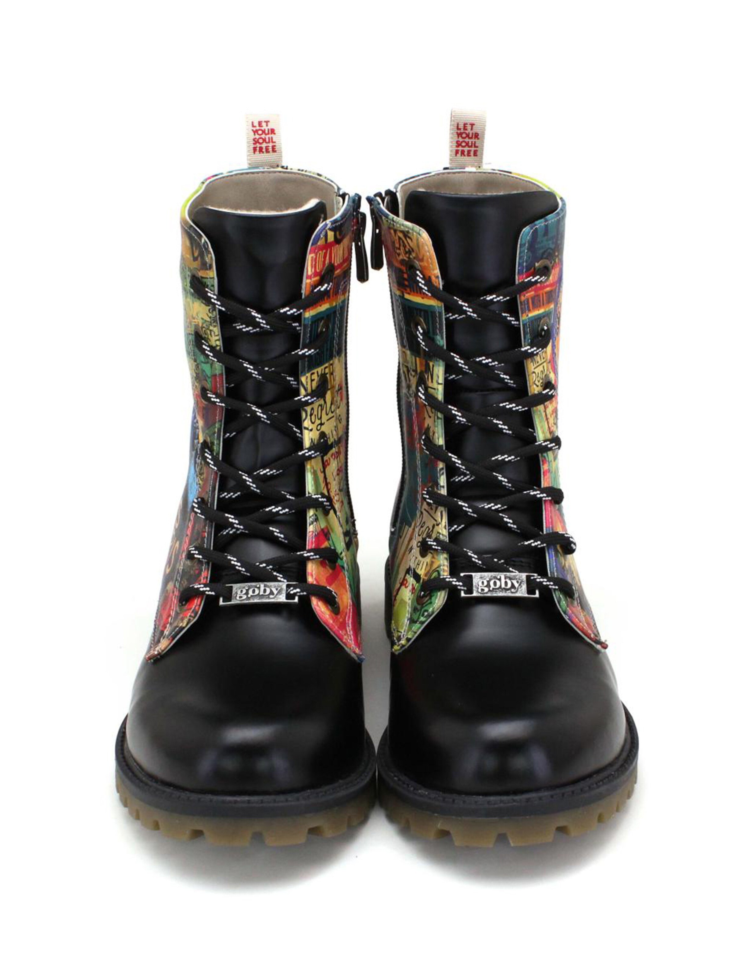 Goby Schnürstiefel 'Goby RUGM112 with Mona Lisa'‌‌ in Schwarz