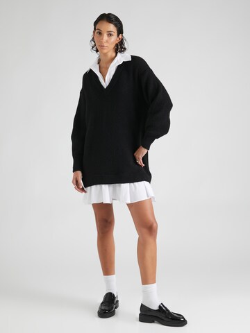 Robes en maille River Island en noir : devant