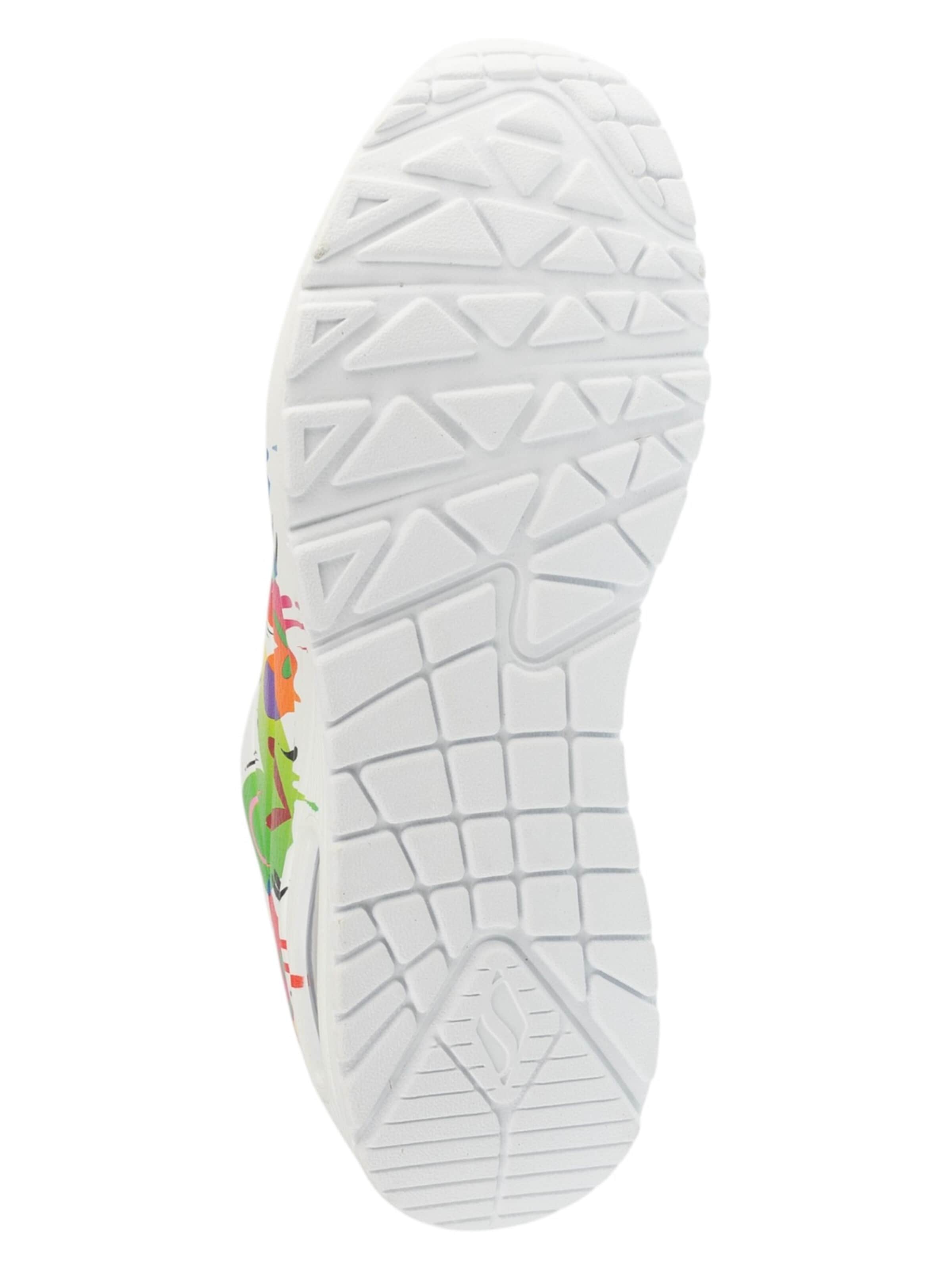 Chaussure à lacets 'Skechers Uno Schuhe weiß bunte Herzen 190008' SKECHERS en blanc
