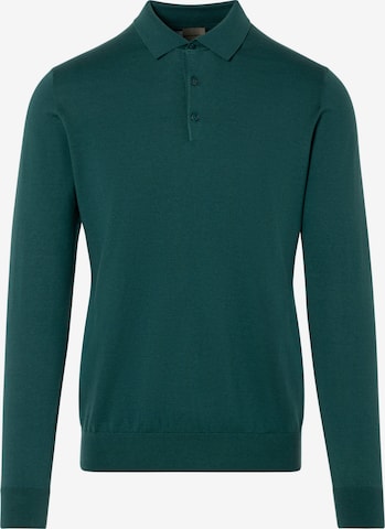 BENVENUTO Poloshirt 'ALDO', Model trägt Größe M in Grün: Vorderseite