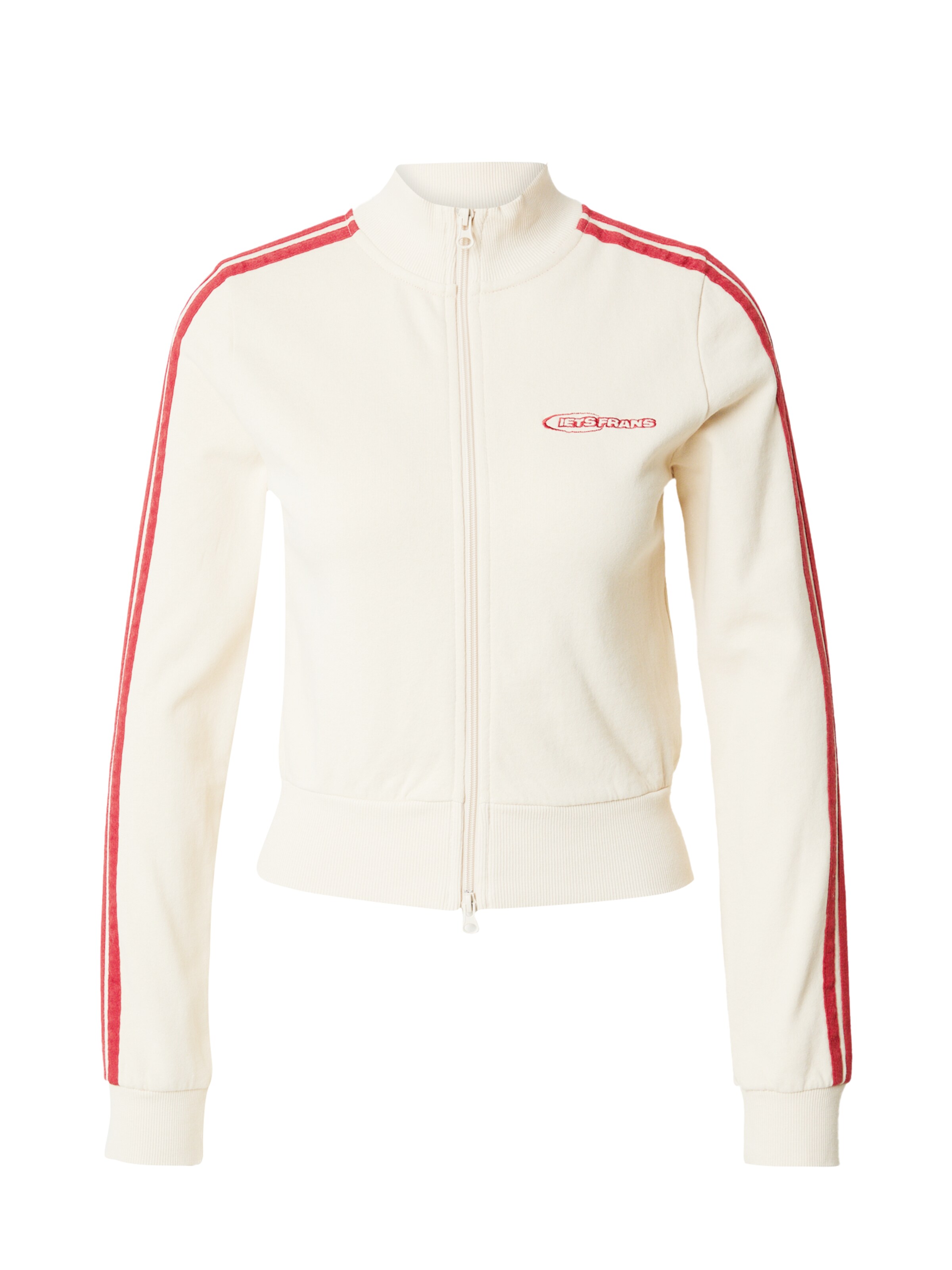 iets frans Zip-Up Hoodie 'HAILEY' in Light Beige | ABOUT YOU