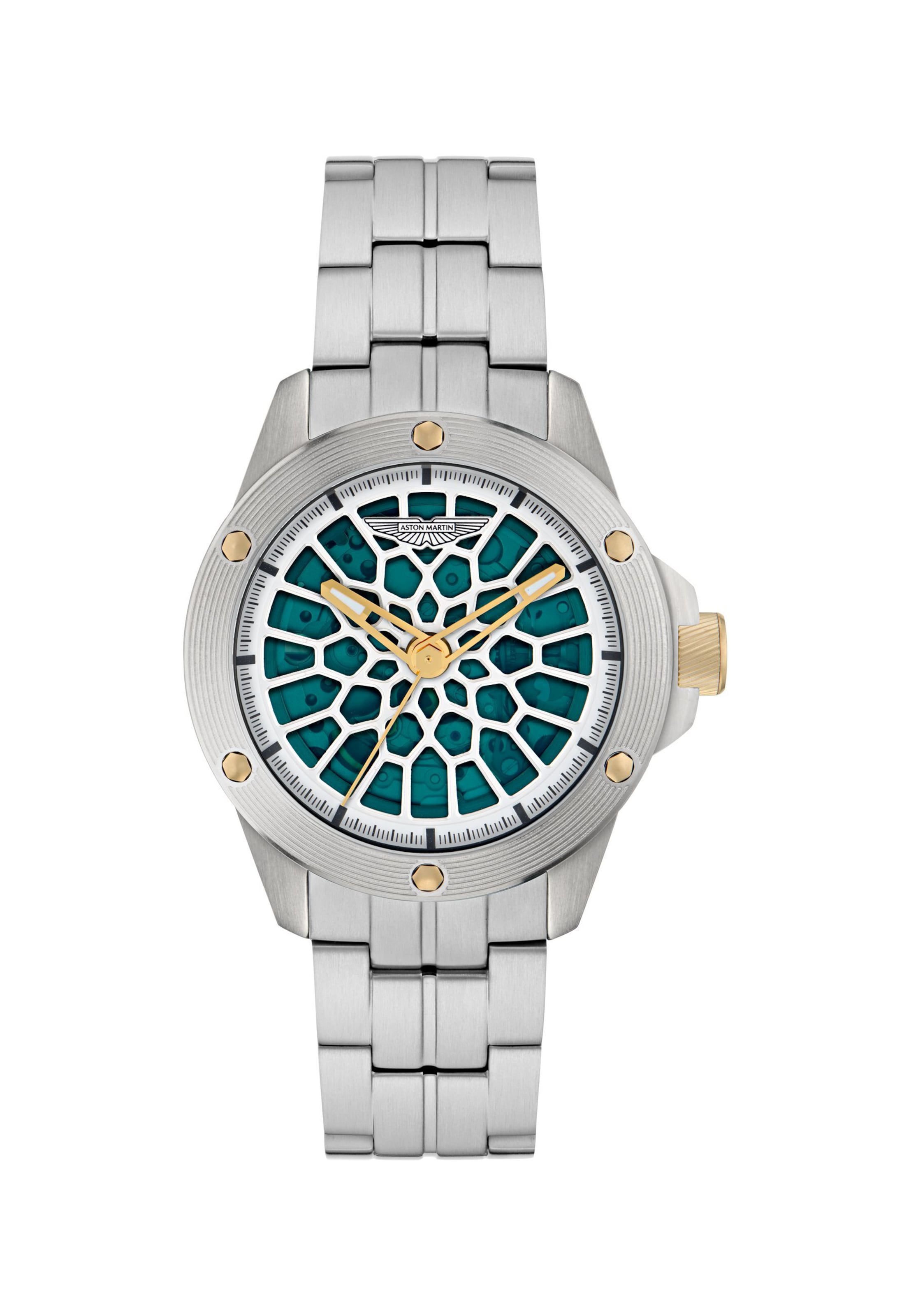 Aston Martin Uhr 'Rim' in Silber: Vorderseite