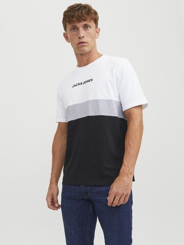 balts JACK & JONES T-Krekls 'Reid': no priekšpuses