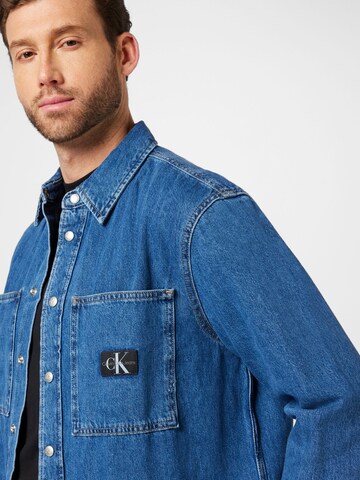 Calvin Klein Jeans Comfort Fit Skjorte i blå