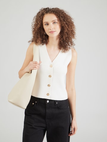 Abercrombie & Fitch - Chaleco de punto en beige: frente