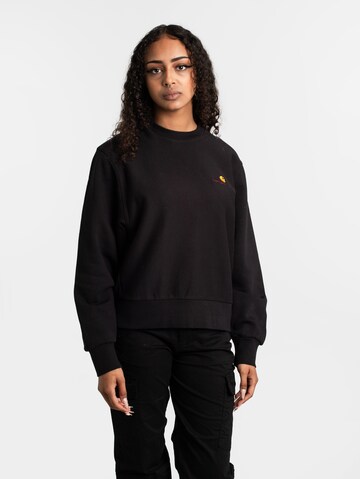 Carhartt WIP Sweatshirt 'American Script' i sort: forside
