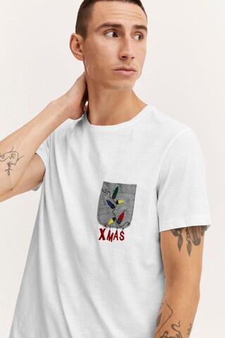 BLEND Shirt 'Christmas' in Weiß