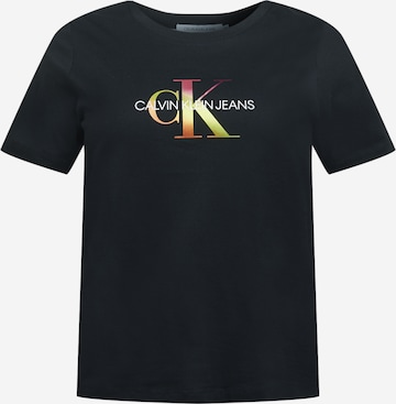 Calvin Klein Jeans Curve T-Shirt in Schwarz: front