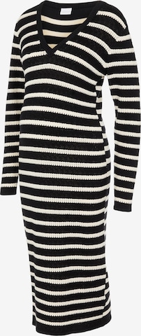 MAMALICIOUS Knitted dress 'Tiggy' in Black: front