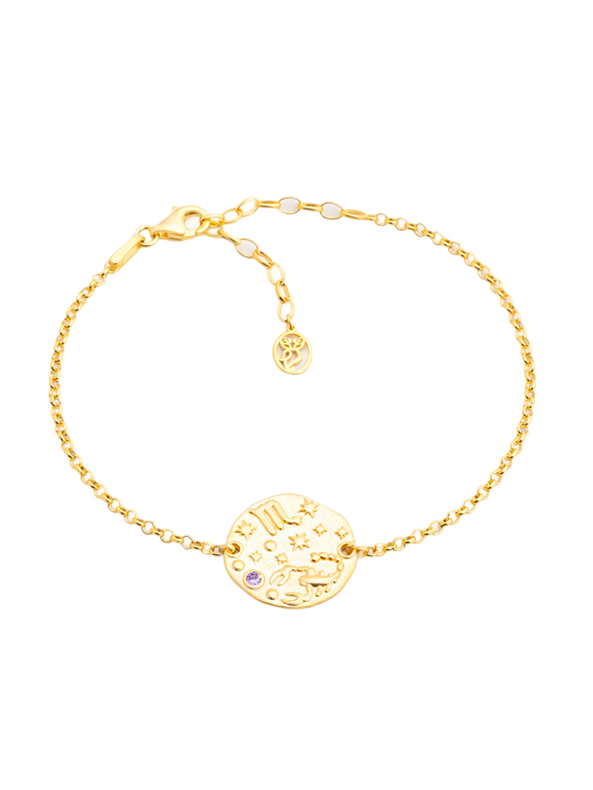 So Chic Armband in gold / lavendel, Produktansicht