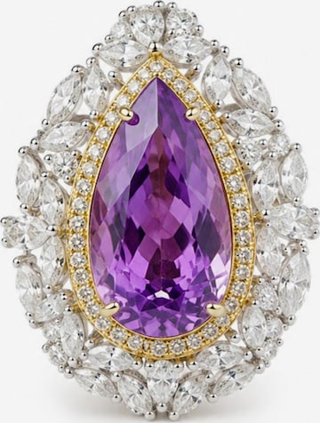 Bague LanLivia en violet : devant