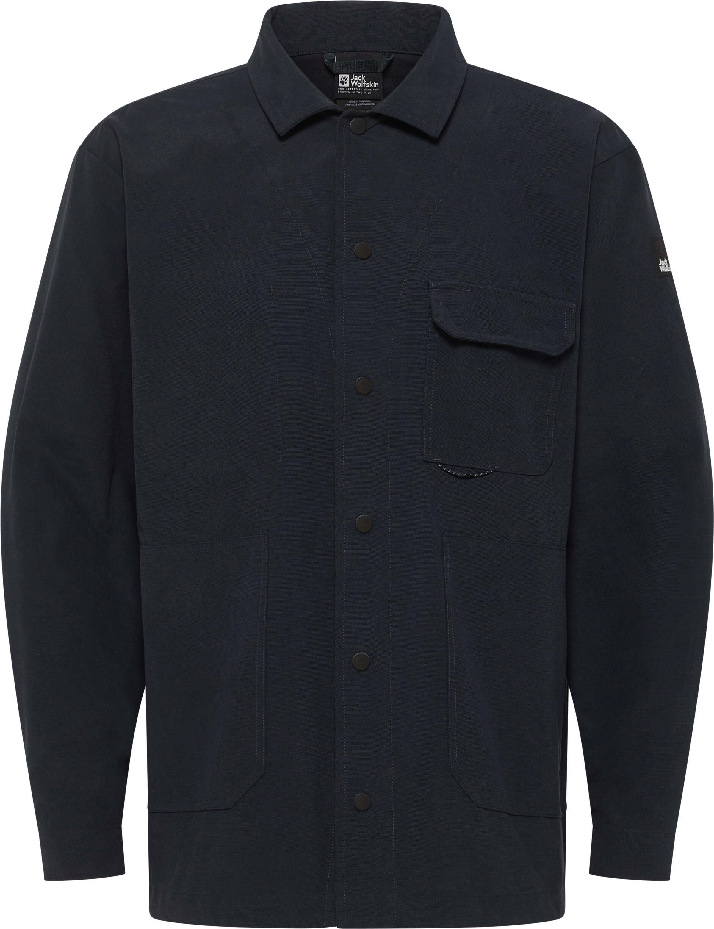 JACK WOLFSKIN Comfort Fit Funktionshemd in Blau: Vorderseite