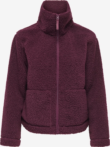 ONLY Fleecejacke 'ONLMegan' in Rot: Vorderseite