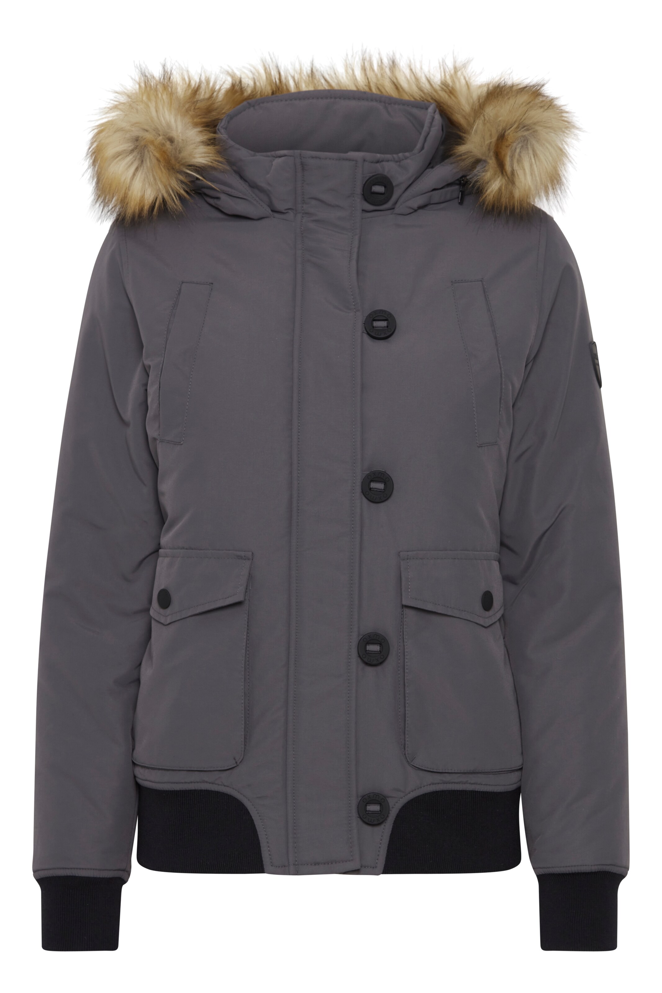 Oxmo Winterjacke in Grau: Vorderseite