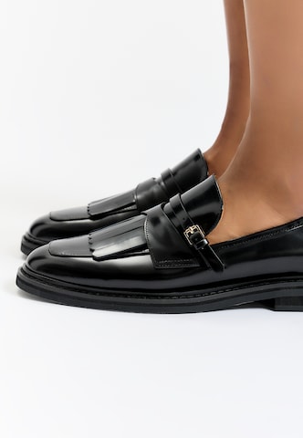 CESARE GASPARI Slipper in Schwarz