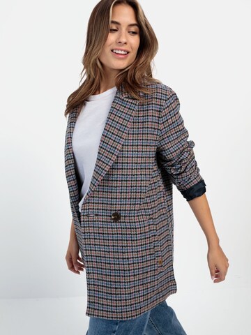 CAMEL ACTIVE Oversized Blazer mit kariertem Muster in Blau